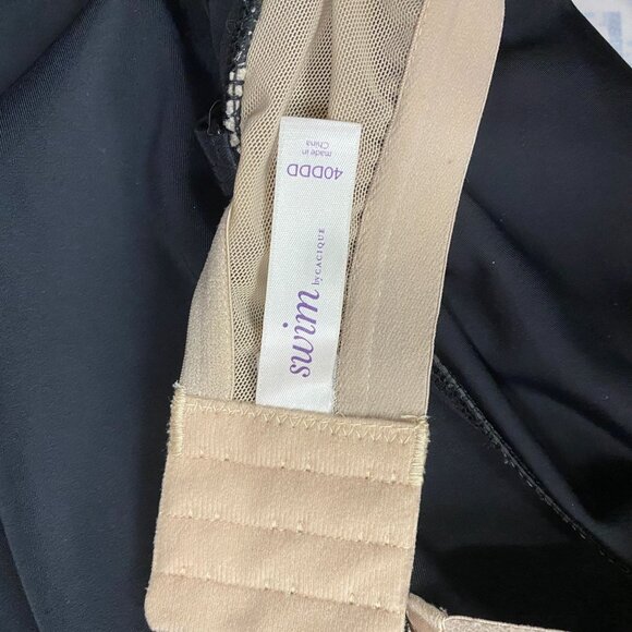 SWIM by Cacique 40DDD Floral Tankini Balconette Bra Closure Gold Tone Accents - Picture 10 of 12